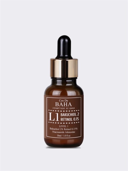 Обновляющая сыворотка с бакучиолом и ретинолом Cos De BAHA Bakuchiol 2% Retinol 0.15% L1 Serum 1772 - фото 4616