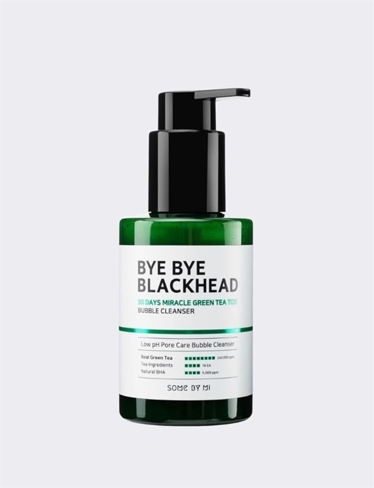 Пенка-маска от черных точек Some By Mi Bye Bye Blackhead 30 Days Miracle Green Tea Tox Bubble Cleanser 1878 - фото 4724