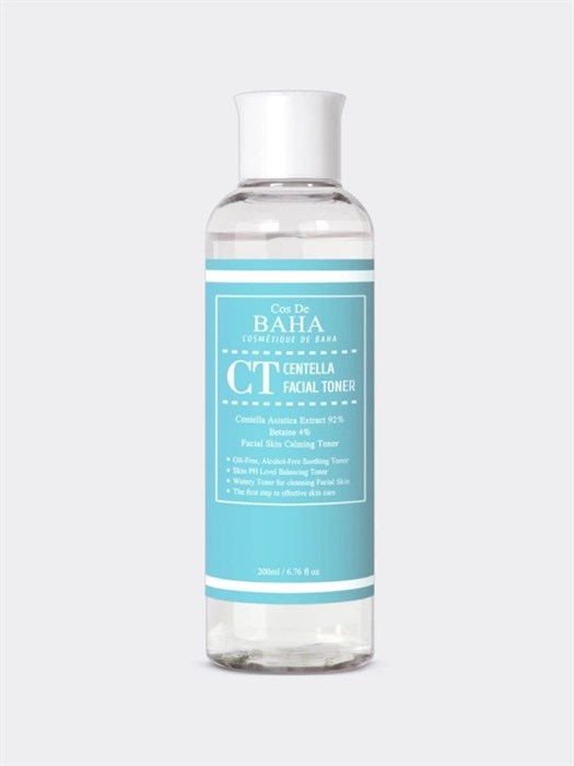 Успокаивающий тонер для лица с экстрактом центеллы азиатской Cos De BAHA Centella Facial Toner CT 2034 - фото 5097