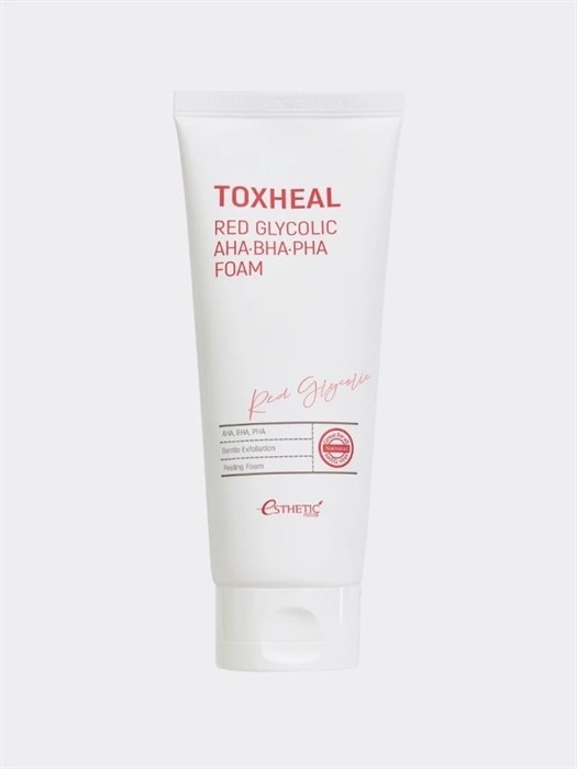 Отшелушивающая пенка с комплексом кислот Esthetic House Toxheal Red Glycolic AHA BHA PHA Foam 2039 - фото 5106