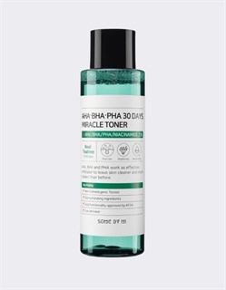 Тонер с 3 видами кислот и ниацинамидом Some By Mi AHA-BHA-PHA 30 Days Miracle Toner 1725