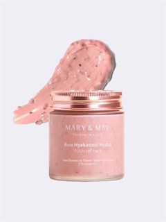 Глиняная маска для глубокого увлажнения Mary&May Rose Hyaluronic Hydra Clow Wash off Pack 1896