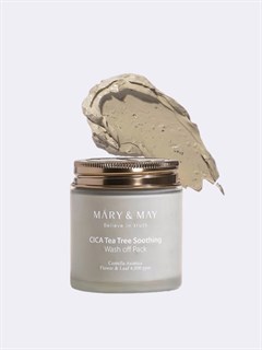 Глиняная маска для чувствительной кожи Mary&May CICA TeaTree Soothing Wash off Pack 1897