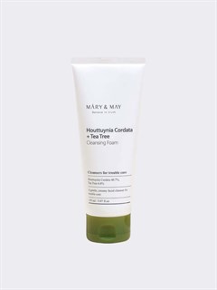 Пенка с хауттюйнией и чайным деревом MARY & MAY Houttuynia Cordata + Tea Tree Cleansing Foam 1692